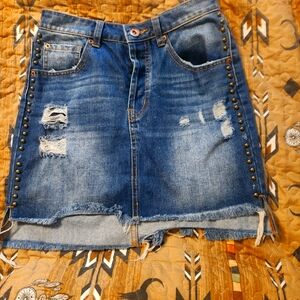 B.O.G. "Ella" Studded Denim Skirt